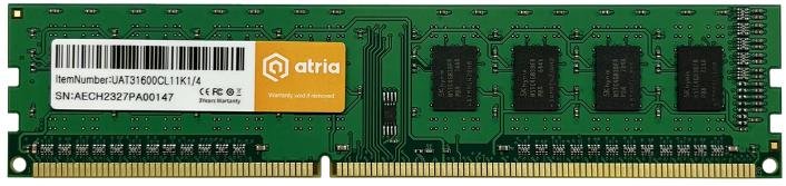 Оперативна пам’ять Atria DDR3 1x4GB (UAT31600CL11K1/4)