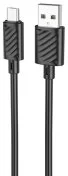 Кабель Hoco X88 Gratified AM / MicroUSB1m Black (6931474783325)
