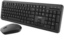Комплект клавіатура+миша Canyon CNS-HSETW02 Wireless Black
