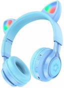 Гарнітура Hoco W39 Cat Ear Blue for kids (6931474779250)