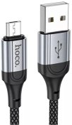  Кабель Hoco X102 2.4A AM / Micro USB 1m Black (6942007608763)