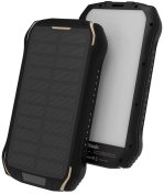 Батарея універсальна Vinnic SACA PEAK Solar 20000mAh IP65 15W Black  (VPSPB-FL20)