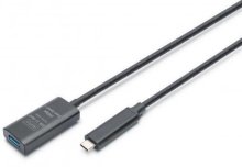 Кабель Digitus Active Cable 10G CM / AF 5m Black  (DA-73113)