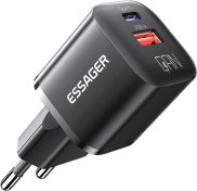 Зарядний пристрій Essager Camber GaN Charger 1xPD plus QC3.0 20W Black (ECTAC-HMB01-P)