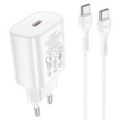 Зарядний пристрій Hoco N22 Jetta 25W White with Type-C/Type-C  (6931474760081)