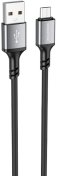 Кабель BOROFONE BX83 Famous 2.4A AM / MicroB 1m Black  (6974443386387)