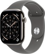 Смарт годинник Apple Watch 11 GPS LTE 42mm - Natural Titanium Case with Stone Grey Sport Band - S/M (MF8M4)