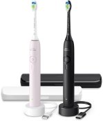 Електрична зубна щітка Philips Sonicare 3100 series Black/Pink 2 in pack + Travel case (HX4072/42)