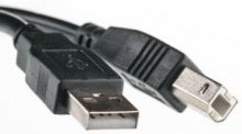 Кабель USB PowerPlant  AM / BM 1.8 м чорний 