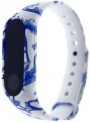 Ремінець для фітнес браслету Mijobs Xiaomi Mi Band 2 Сині квіти