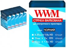 Стрічка WWM 10 mm*1.8 m Refill HD кільце Black комплект 5 шт. 