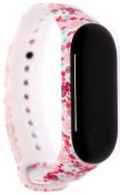 for Xiaomi Mi Band 3 - TPU Band Color Serias Pink flowers