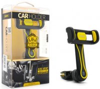Кріплення для мобільного телефону Remax Air Vent Smart Car Mount Holder RM-C24 Black/Yellow (RM-C24-BLACK+YELLOW)