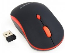 Мишка, Gembird MUSW-4B-03-R Wireless, Black/Red