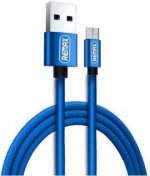 Кабель Remax Fabric RC-091m AM / Micro USB 1m Blue (RC-091M-BLUE)