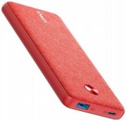 Батарея універсальна Anker PowerCore Slim 10000mAh PD Fabric Red (A1231H91)