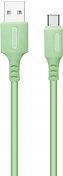 Кабель ColorWay Soft Silicone 2.4A AM / Type-C 1m Green (CW-CBUC042-GR)