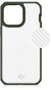 Чохол iTSkins for iPhone 14 Pro Max HYBRID R TEK  Olive Green and Transparent  (AP4M-HBTEK-KATR)