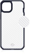Чохол iTSkins for iPhone 14/13 HYBRID R TEK Deep blue and Transparent  (AP4N-HBTEK-DBTR)