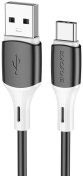 Кабель BOROFONE BX79 3A AM / Type-C 1m Black  (BX79CB)