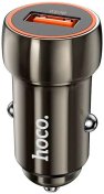 Автомобільний зарядний пристрій Hoco Z46 Blue Shield QC3.0 18W Metal Gray