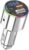 FM-трансмітер + АЗП Proove Launcher Power Drive 30W Silver (FMPD30110006)