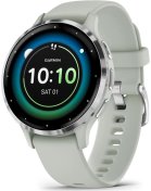Смарт годинник Garmin Venu 3S - Silver Stainless Steel Bezel with Sage Gray Case and Silicone Band (010-02785-01)