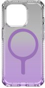 Чохол iTSkins for iPhone 15 Pro Max HYBRID R Ombre with MagSafe Light purple (AP5U-HYOMB-LIPP)
