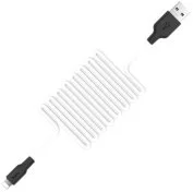 Кабель Hoco X21 2A AM / Lightning 1m Black/White (6957531071365)