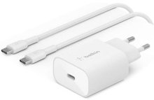 Зарядний пристрій Belkin BoostCharge 25W White with Type-C/Type-C  (WCA004VF1MWH-B6)