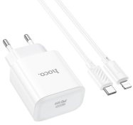 Зарядний пристрій Hoco C76A Pro Majestic 30W White with Type-C/Type-C (6942007616324)