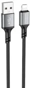 Кабель BOROFONE BX83 2.4A AM / Lightning 1m Black (6974443386356)
