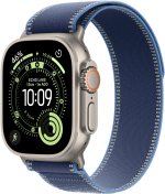 Смарт годинник Apple Watch Ultra 3 - 49mm Natural Titanium Case with Blue/Bright Blue Trail Loop - M/L (MEWU4)