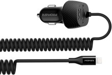 Автомобільний зарядний пристрій Promate Voltrip-i Black (voltrip-i.black)