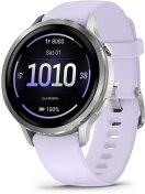 Смарт годинник Garmin Venu 4 - 41 mm Silver with Periwinkle Silicone Band (010-03013-01)
