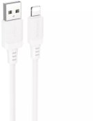 Кабель BOROFONE BX115 Lotto 2.4A AM / Lightning 1m White (6941991119637)