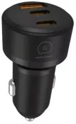 Автомобільний зарядний пристрій WUW C244 55W Black (6972573338368)