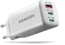 Зарядний пристрій Axagon ACU-DPQ65 PD QC3.0 GaN 65W White (ACU-DPQ65W)