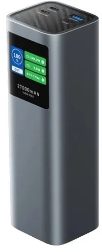Батарея універсальна Vention FKEH0 27000mAh 140W Gray