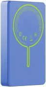 Батарея універсальна Momax 1-Power Pass 10000mAh 20W / Qi2 15W Blue (IP137AB)