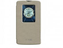 Чохол Voia для LG Optimus L80 Dual (D380) - Flip Case золотистий