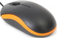 Мишка Omega OM-07 чорна/оранжева