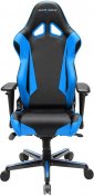 Крісло для геймерів DXRACER RACING OH/RV001/NB чорне з блакитними вставками