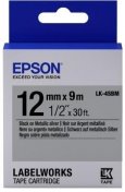 Стрічка Epson LK4SBM LW-300/400/400VP/700 Metallic Blk/Siv 12mm/9m