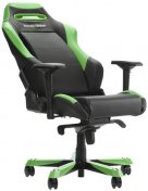 Крісло ігрове DXRacer Iron OH/IS11/NE, PU шкіра, Al основа, Black/Green