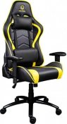 Крісло ігрове Hator Sport Essential, PU шкіра, Al основа, Black/Yellow