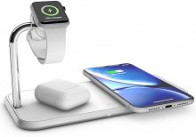 Зарядний пристрій Zens Dual Aluminium Wireless Charger and Apple Watch 10W White (ZEDC05W/00)