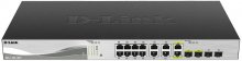 Switch, 16 ports, D-Link DXS-1100-16TC, 12x100/1000/10000Mbps, 2x100/1000/10000Mbps SFP