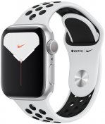 Смарт годинник Apple Watch Nike+ Series 5 GPS, 44mm Silver Aluminium Case with Pure Platinum/Black Nike Sport Band - S/M & M/L (MX3V2)