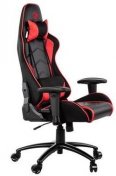 Крісло ігрове 2E GC25, Екошкіра, Al основа, Black/Red